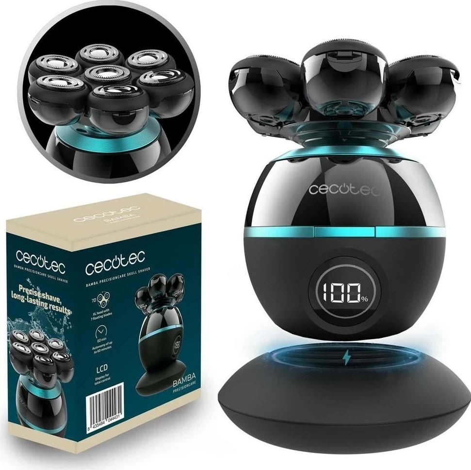 Makinë rroje Cecotec Bamba PrecisionCare Skull Shaver, pa kabllo, e zezë