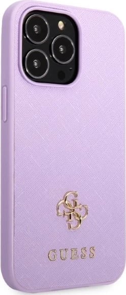Mbështjellës Guess GUHCP13XPS4MU për iPhone 13 Pro Max 6.7", Saffiano 4G Small Metal Logo, vjollcë Mbështjellës Guess GUHCP13XPS4MU për iPhone 13 Pro Max 6.7", Saffiano 4G Small Metal Logo, vjollcë