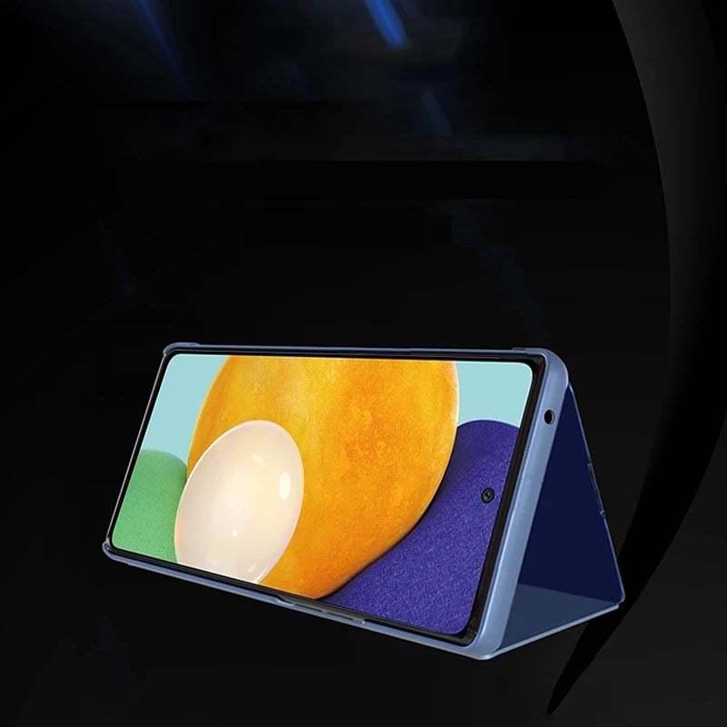 Mbështjellës Hurtel Clear View Case flip cover për Samsung Galaxy A73, Kaltër