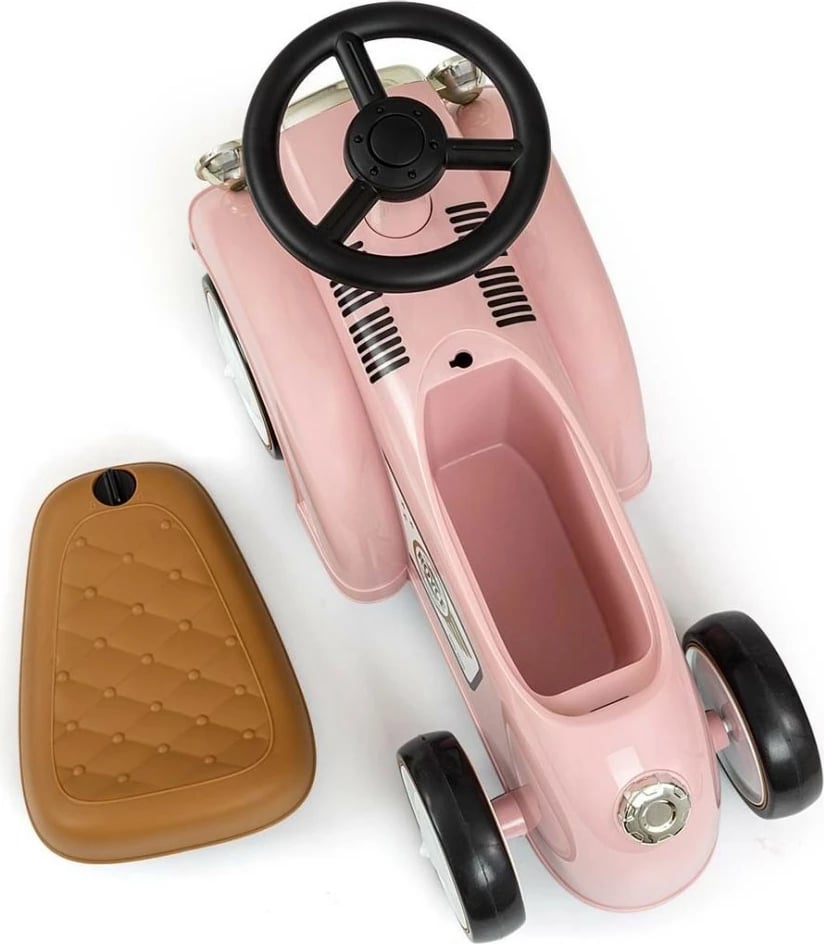 makinë ride-on fëmijë, Milly Mally Royce 5474, rrota EVA, timon me borinë, ngarkesë 25 kg, rozë