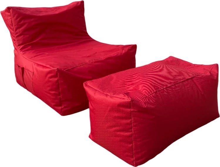 Set bean bag (2 copë), Atelier del Sofa, xxl sedir, e kuqe