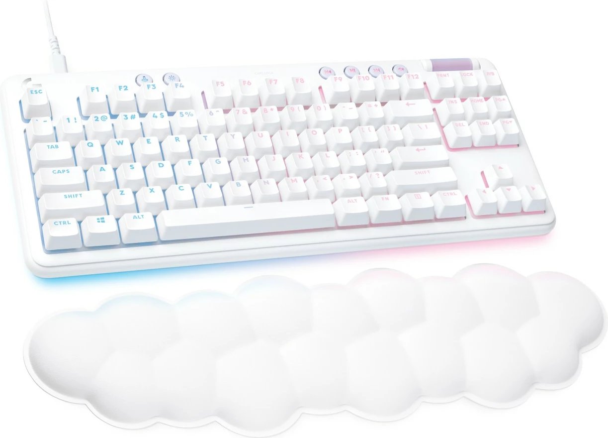 Tastierë mekanike Logitech G713, RGB LED, QWERTY, kabllo USB, e bardhë