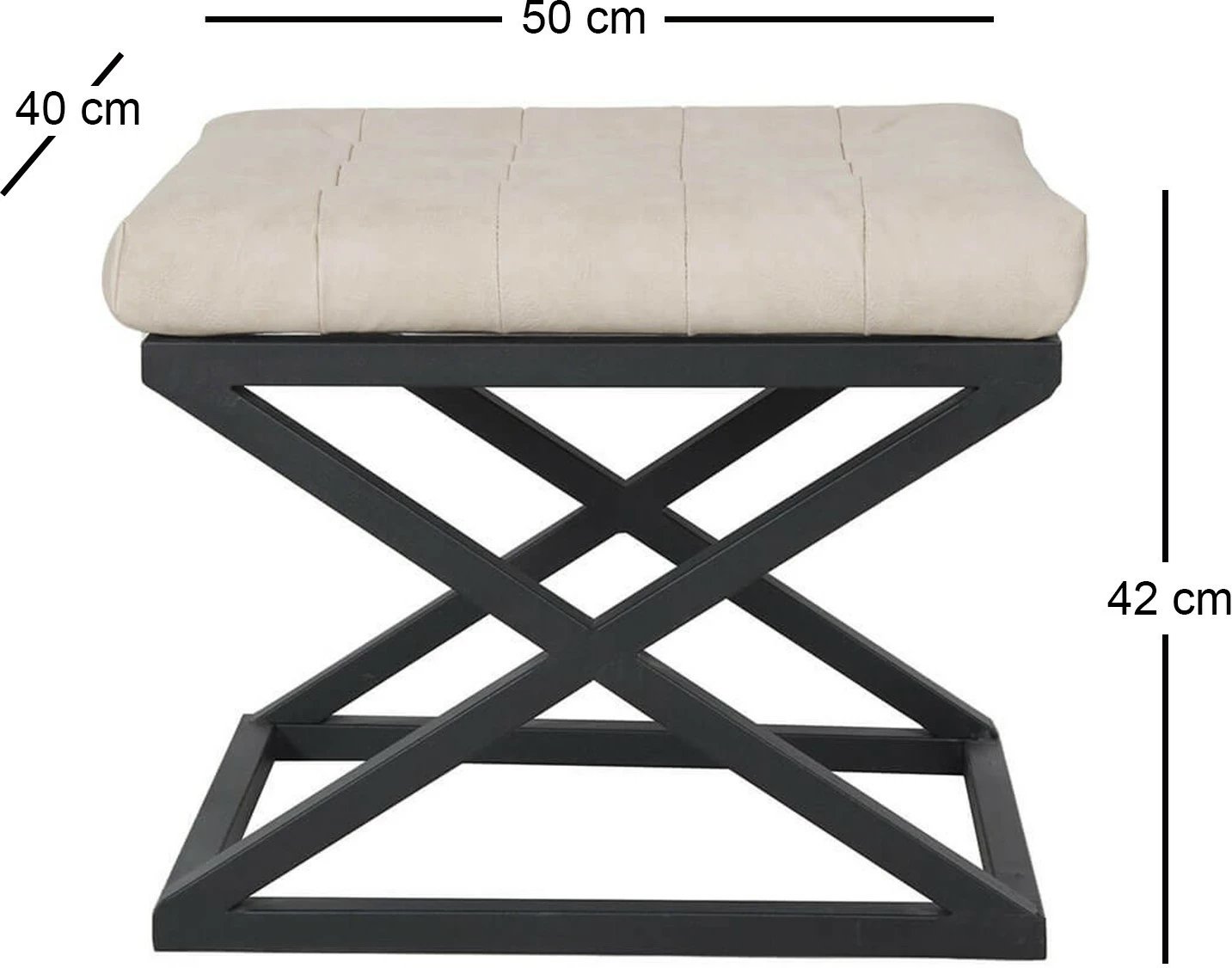 Puf Atelier del Sofa, kapraz, e zezë dhe e bardhë