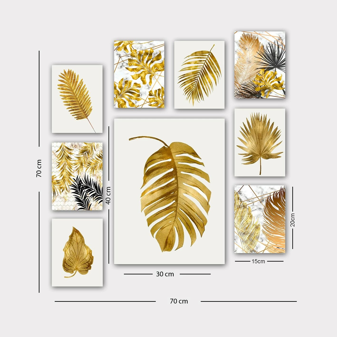 Piktura dekorative MDF (9 copë), Wallity, 9MDF05YS