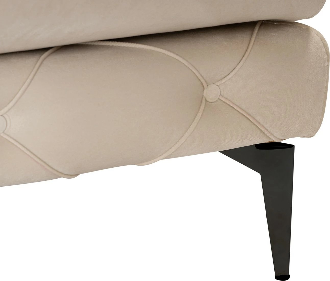 Këndare Atelier del Sofa Como Eco, e djathtë, bezhë dhe e zezë