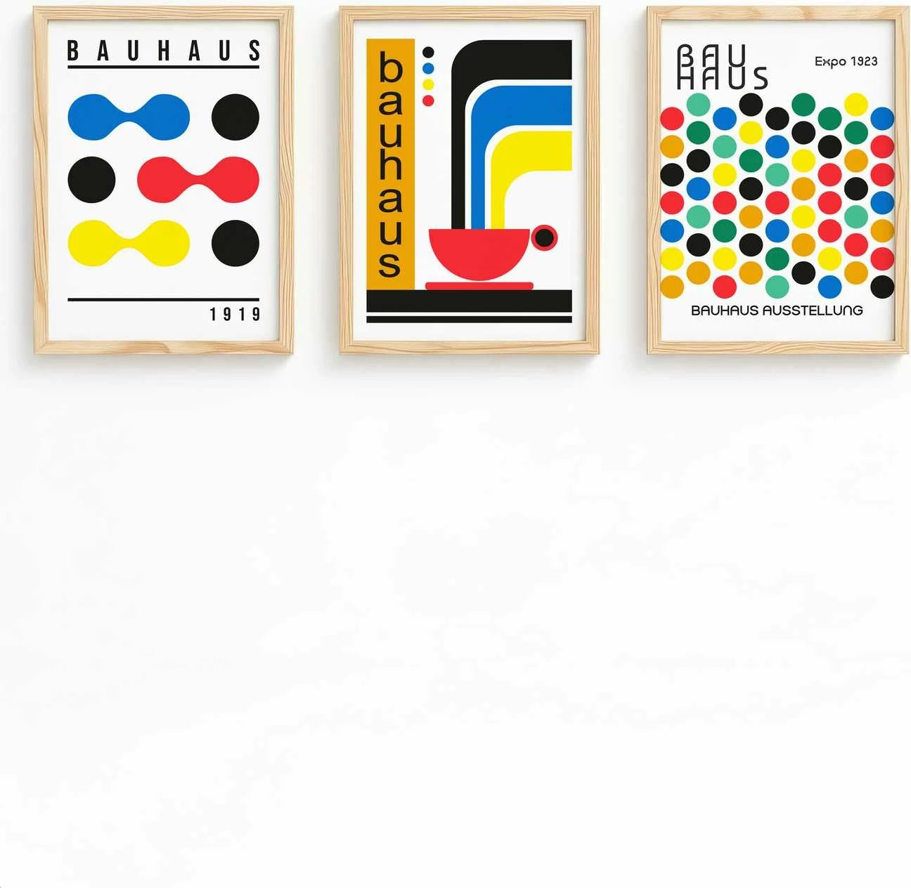 Set pikturash dekorative me kornizë, MDF, shumëngjyrëshe, Wallity, Huhu526, 40x60cm (3 copë)