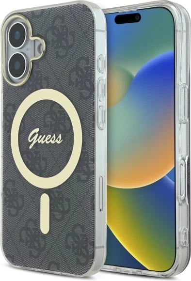 Mbështjellës Guess IML 4G MagSafe për iPhone 16, Zi Mbështjellës Guess IML 4G MagSafe për iPhone 16, Zi