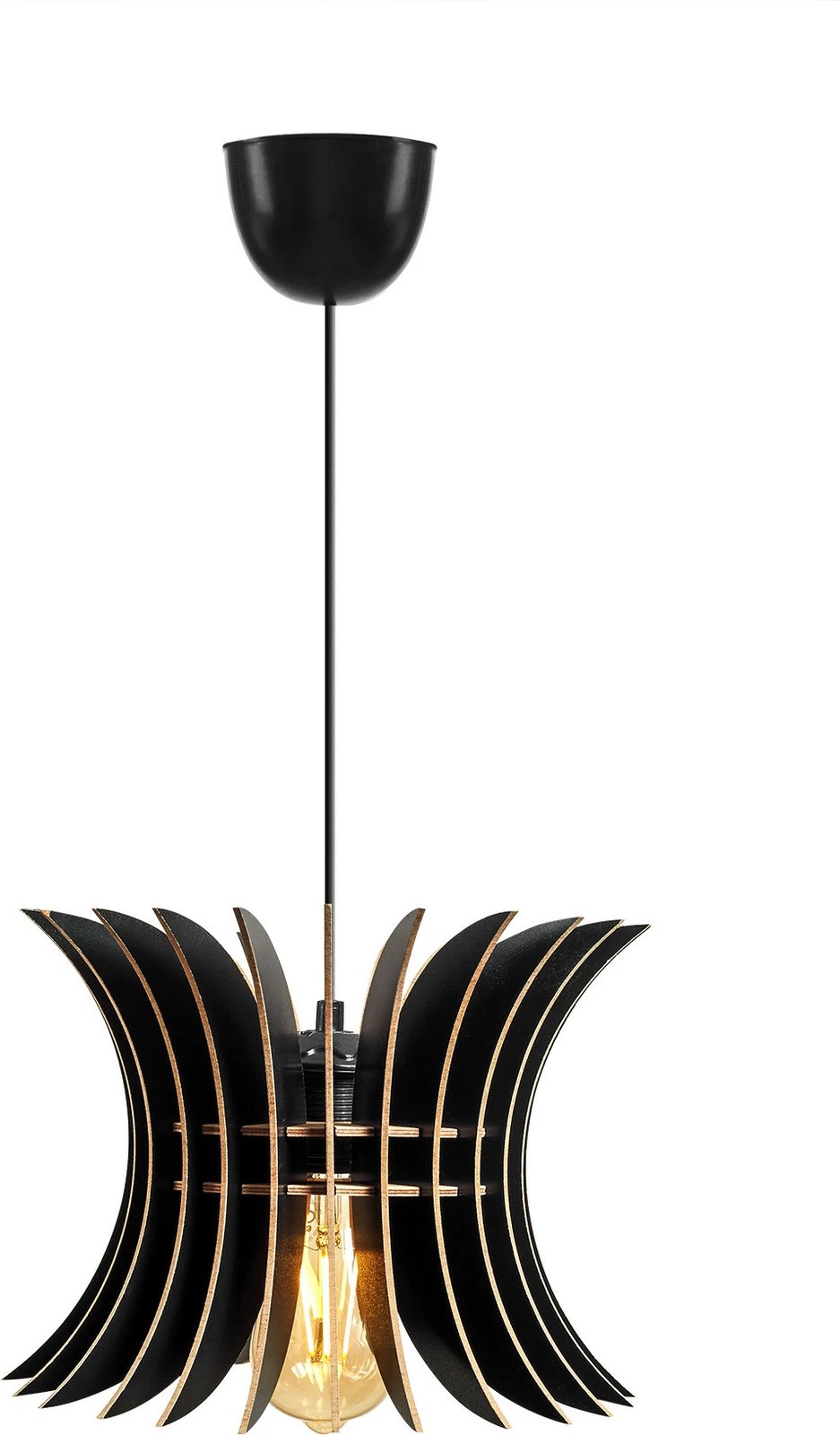 Llambë tavani Opviq, model 149-T, ngjyrë e zezë, trup MDF, lartësi e rregullueshme, 20x20x60cm