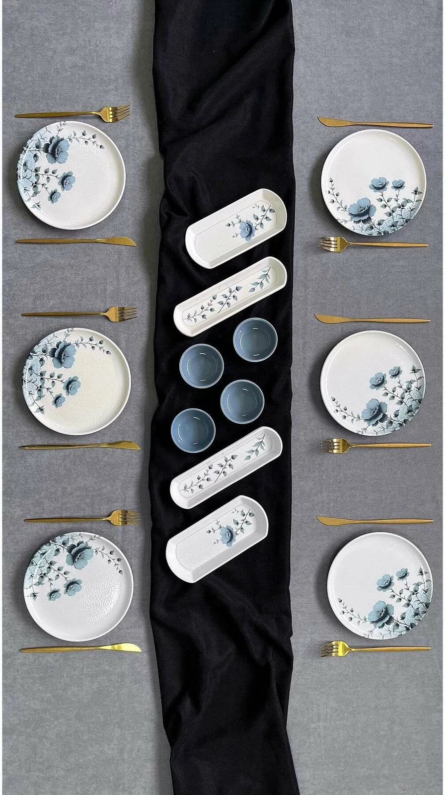 Set mëngjesi 14 pjesësh, Hermia Concept, GumusRolyefli14