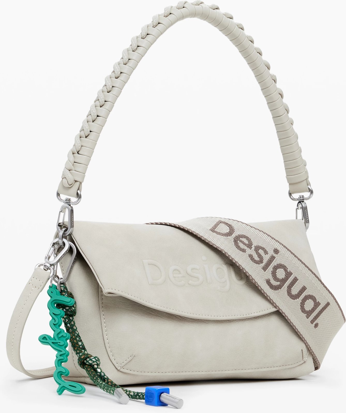 Çantë për femra Desigual Half Logo Trokel, bezhë