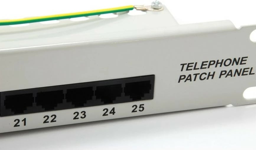 Patch panel Equip 25-port Cat3, rack 1U, metal, gri