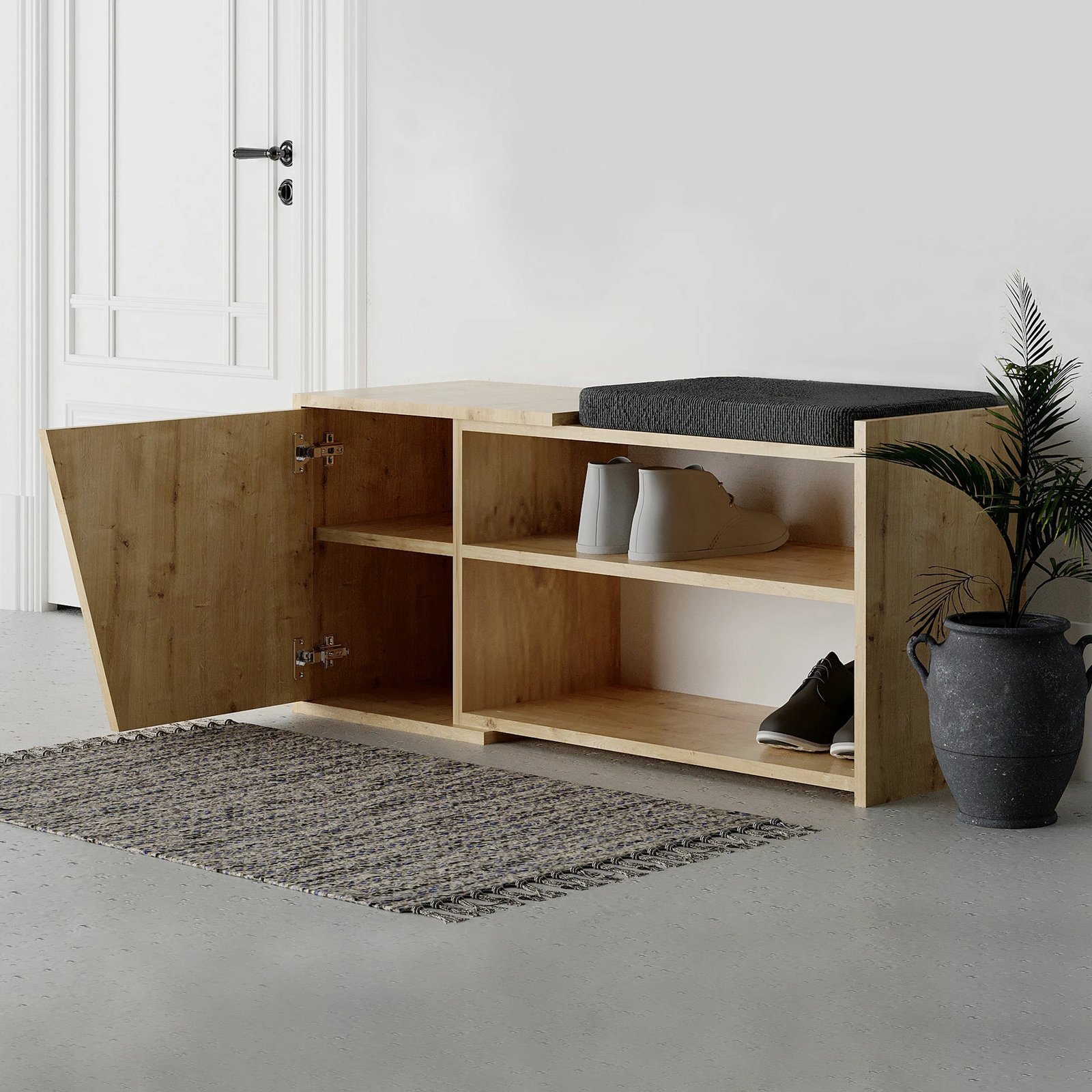 Dollap këpucësh Skye Decor, Fiona, ngjyrë lisi