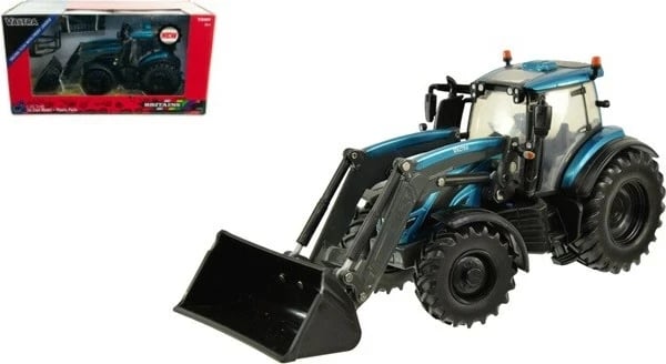 Traktor TOMY Britains Valtra T234 me ngarkues përpara, Blu