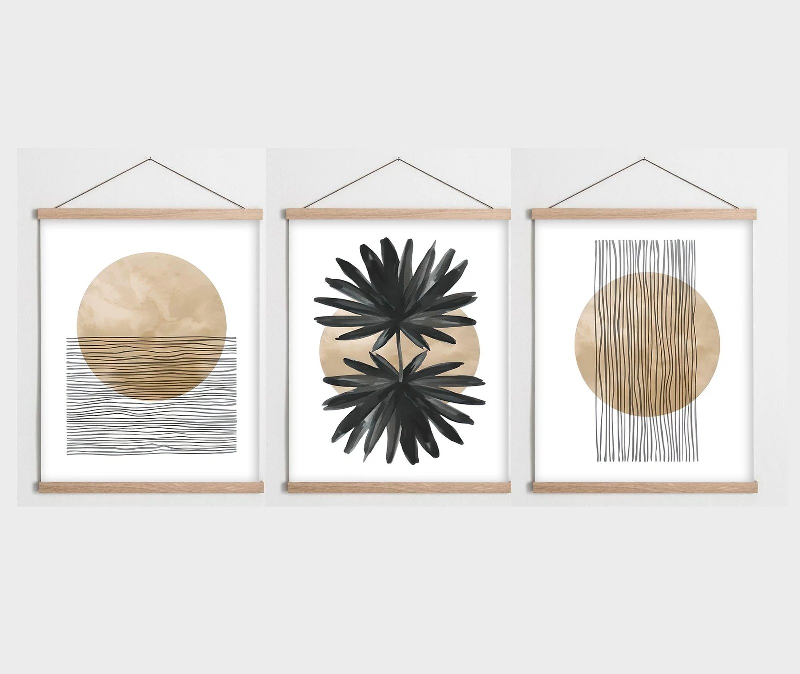 Pikturë dekorative me kornizë (3 copë), Wallity, SRG28