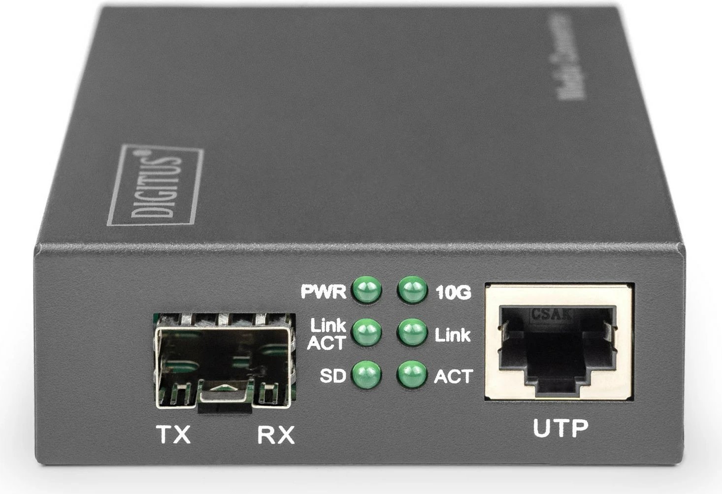 Konvertues rrjeti Digitus 10 Gigabit, SFP, 1x RJ45, 1000/2500/5000/10000 Mbit/s, i zi