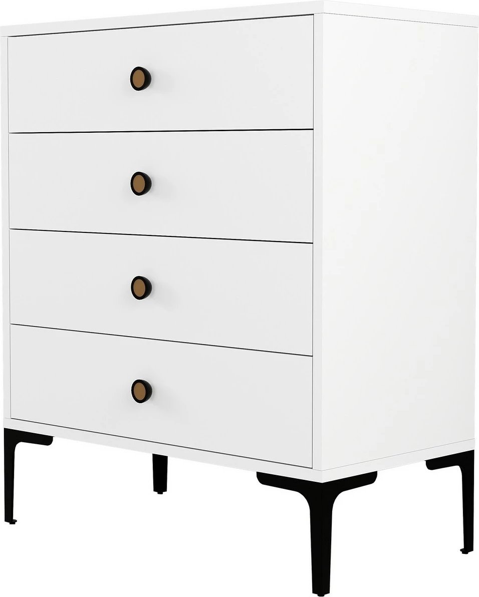 Komodë Hanah Home, Lizbon 542, e bardhë