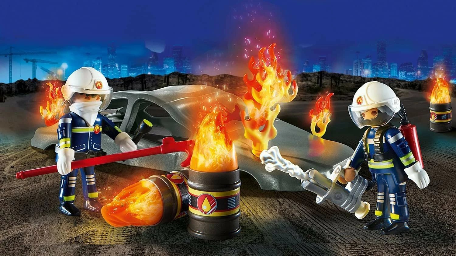 Set lodrash Playmobil City Action 70907 Starter Pack Fire Brigade Exercises, 33 pjesë