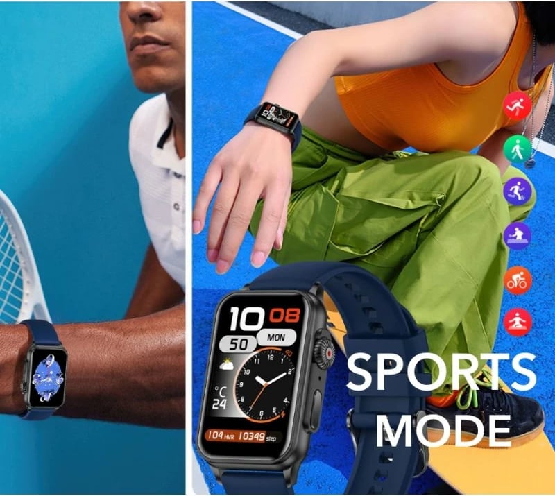 Smartwatch për femra Rubicon, zi/kaltër e errët