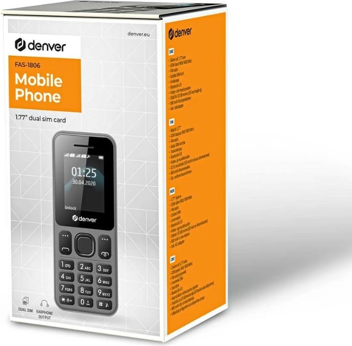 Celular Denver FAS-1806, gri