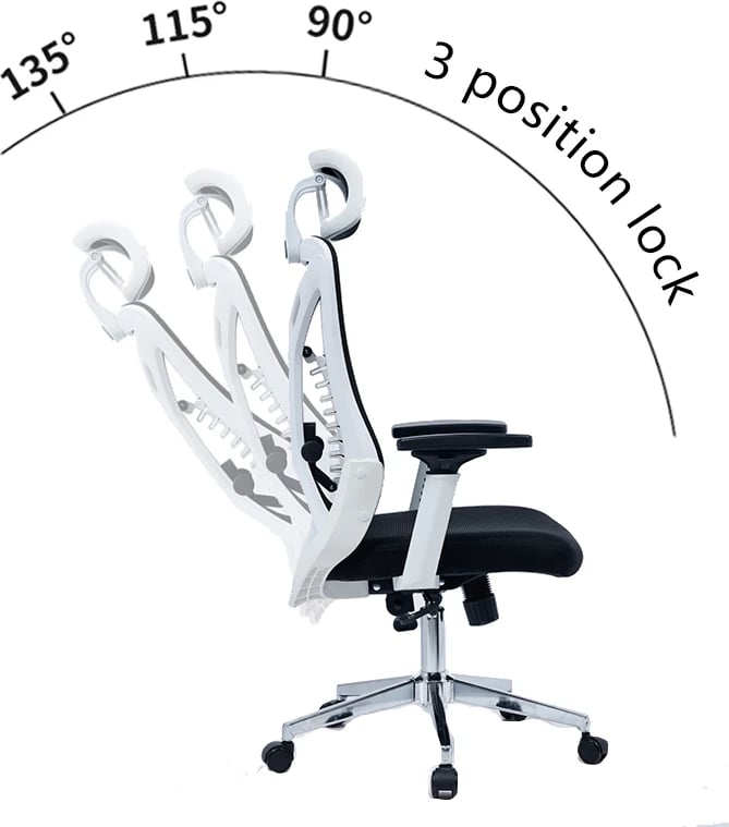 Karrige për zyre Andrew, e bardhë/e zezë