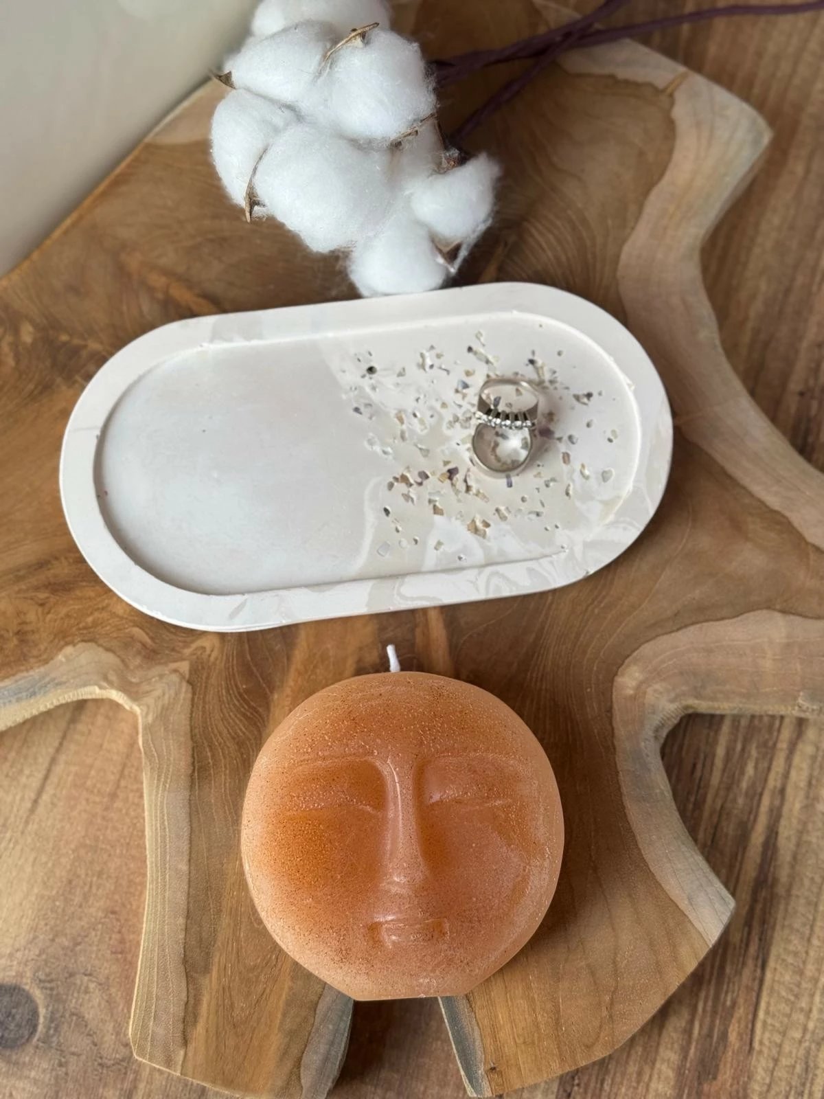 Set qirinjsh (2 copë), Evila Originals, Glamour Candle 21ST - 2, ngjyrë bezhë dhe e bardhë