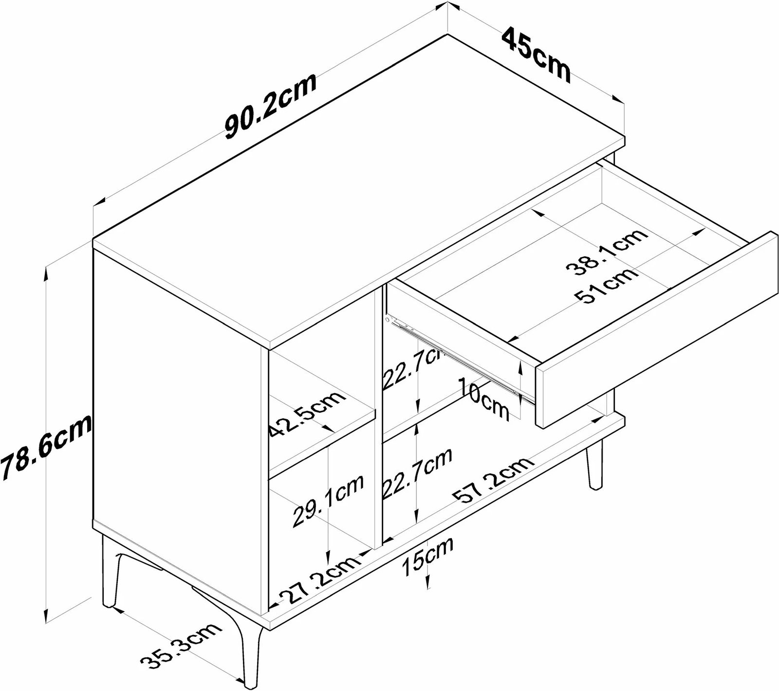 Stendë për kafe Skye Decor, JE194 - 3803, ngjyrë arrë dhe e bardhë