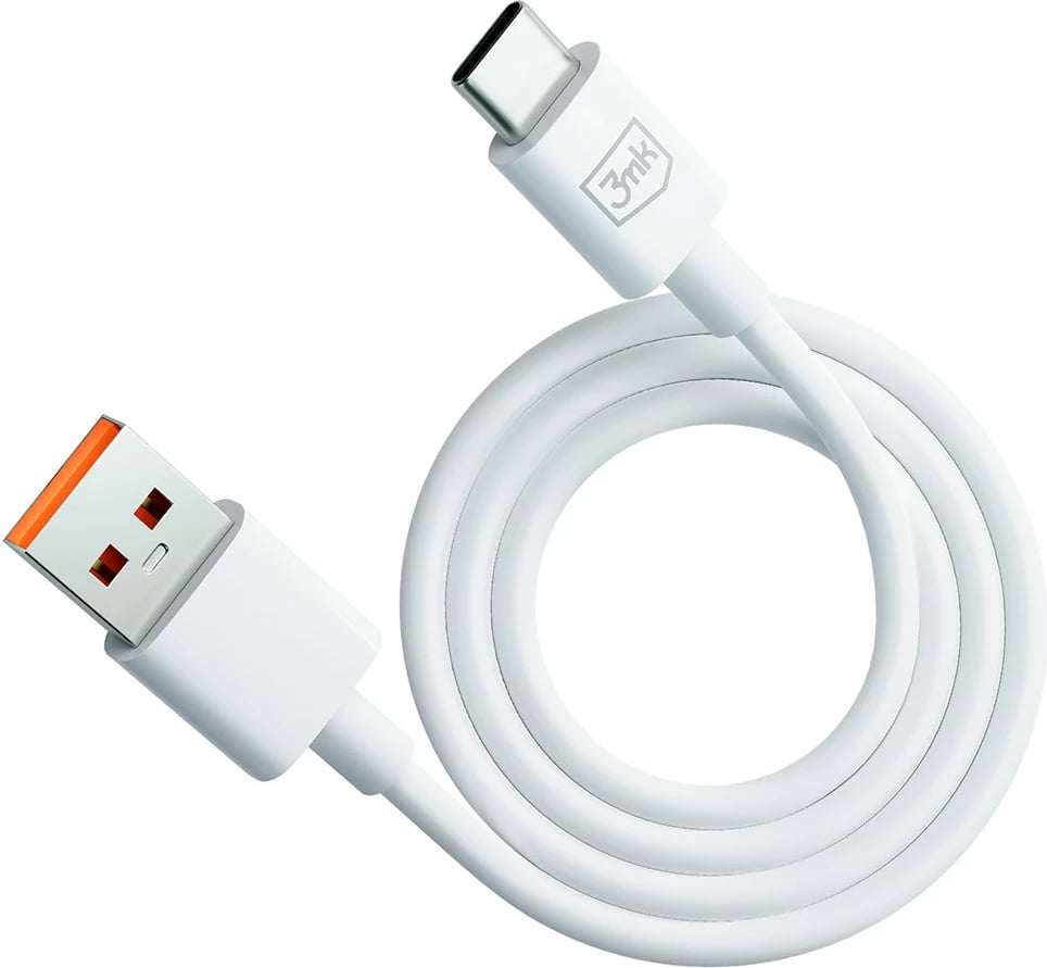 Kabllo USB-A në USB-C 3mk Hyper Cable, 1.2m, 5A, Bardhë Kabllo USB-A në USB-C 3mk Hyper Cable, 1.2m, 5A, Bardhë