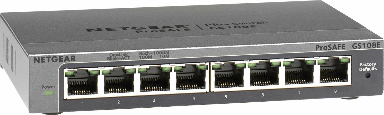 Switch NETGEAR GS108E, Managed, Gigabit Ethernet (10/100/1000), Full duplex