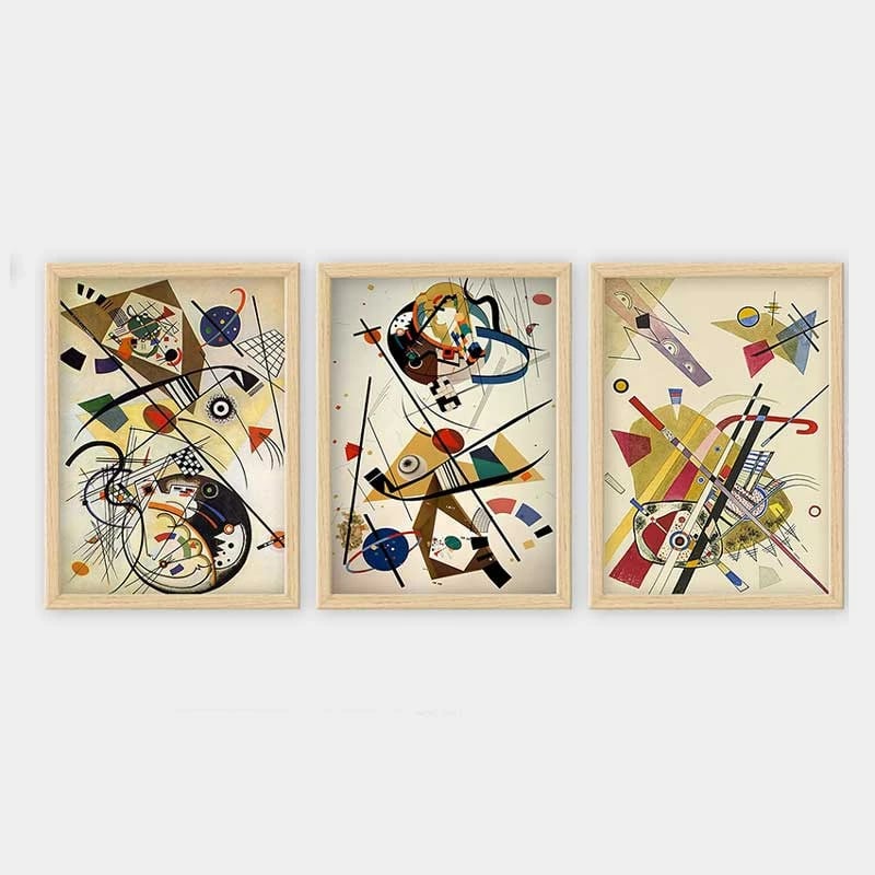 Pikturë dekorative me kornizë (3 copë), Wallity, 3NTC_UN2962870_3545