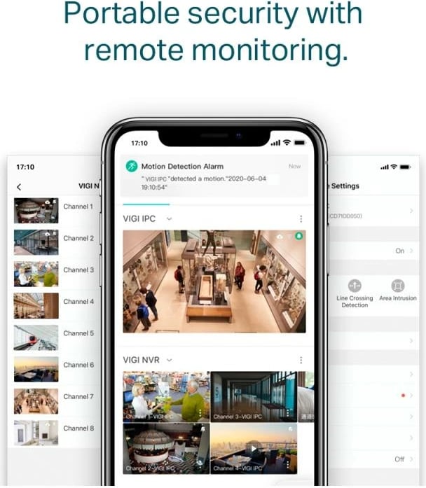 Regjistrues video rrjeti (NVR), TP-Link, VIGI NVR1016H, 16 kanale, 1x HDD deri 10 TB, deri 8 MP, 80 Mb/s