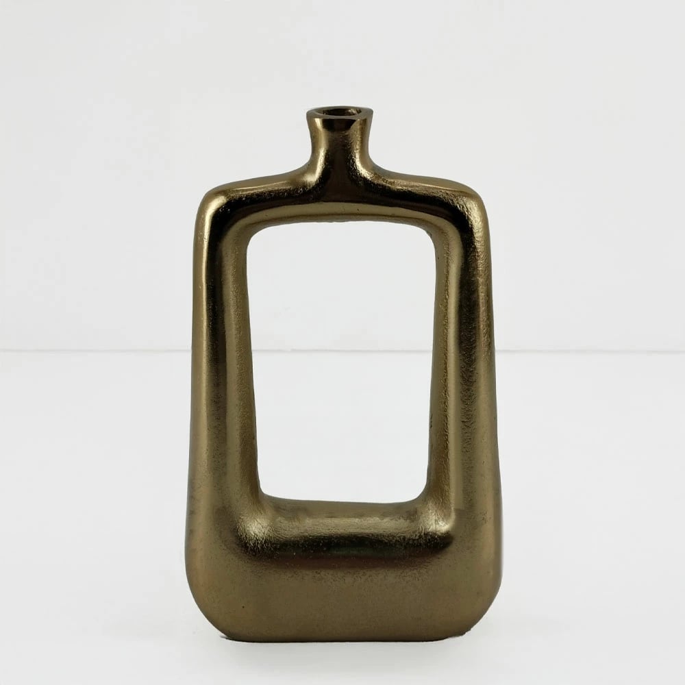 Vazo dekorative NAZAR, alumin, ngjyrë ari, 19x6x32cm