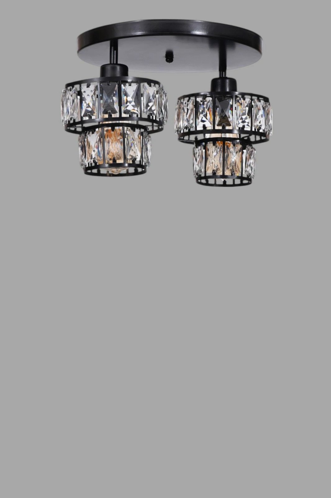 Llambadar Opviq, 9015-2, metal e xham, ngjyrë e zezë