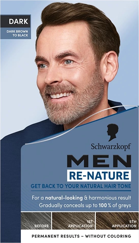 Krem për re-pigmentim flokësh Schwarzkopf Re-Nature Men Dark për meshkuj