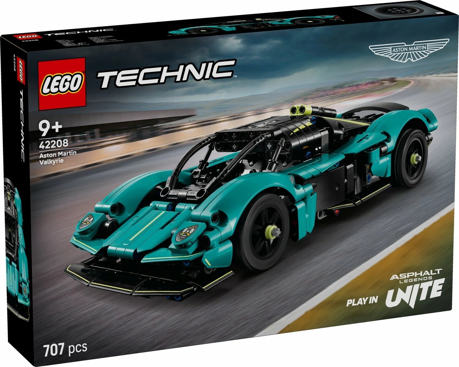 Set ndërtimi LEGO Technic Aston Martin Valkyrie 42208, 707 pjesë, turkeze