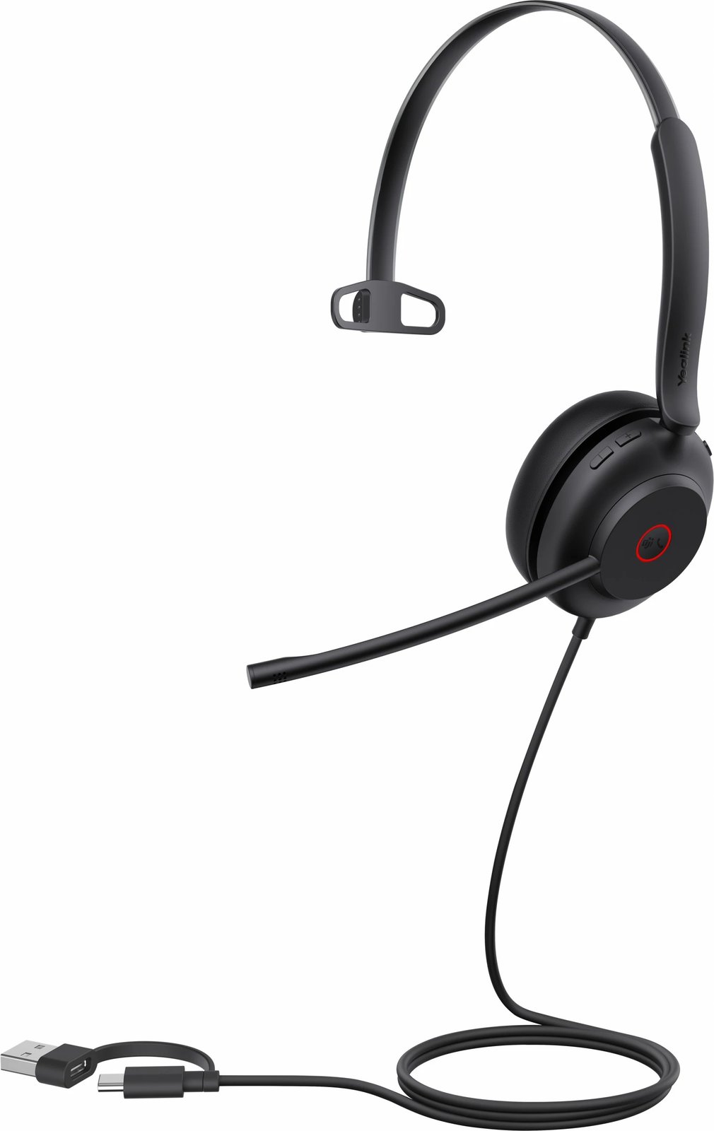Kufje Yealink UH35 Mono Teams USB-C/A, e zezë