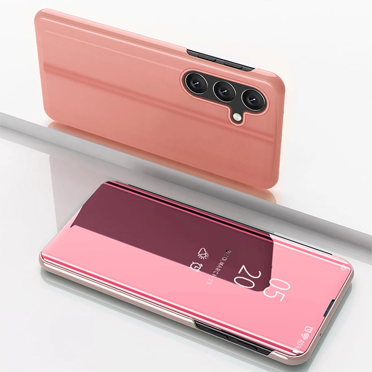 Mbështjellës Hurtel Clear View për Samsung Galaxy A36, Rozë