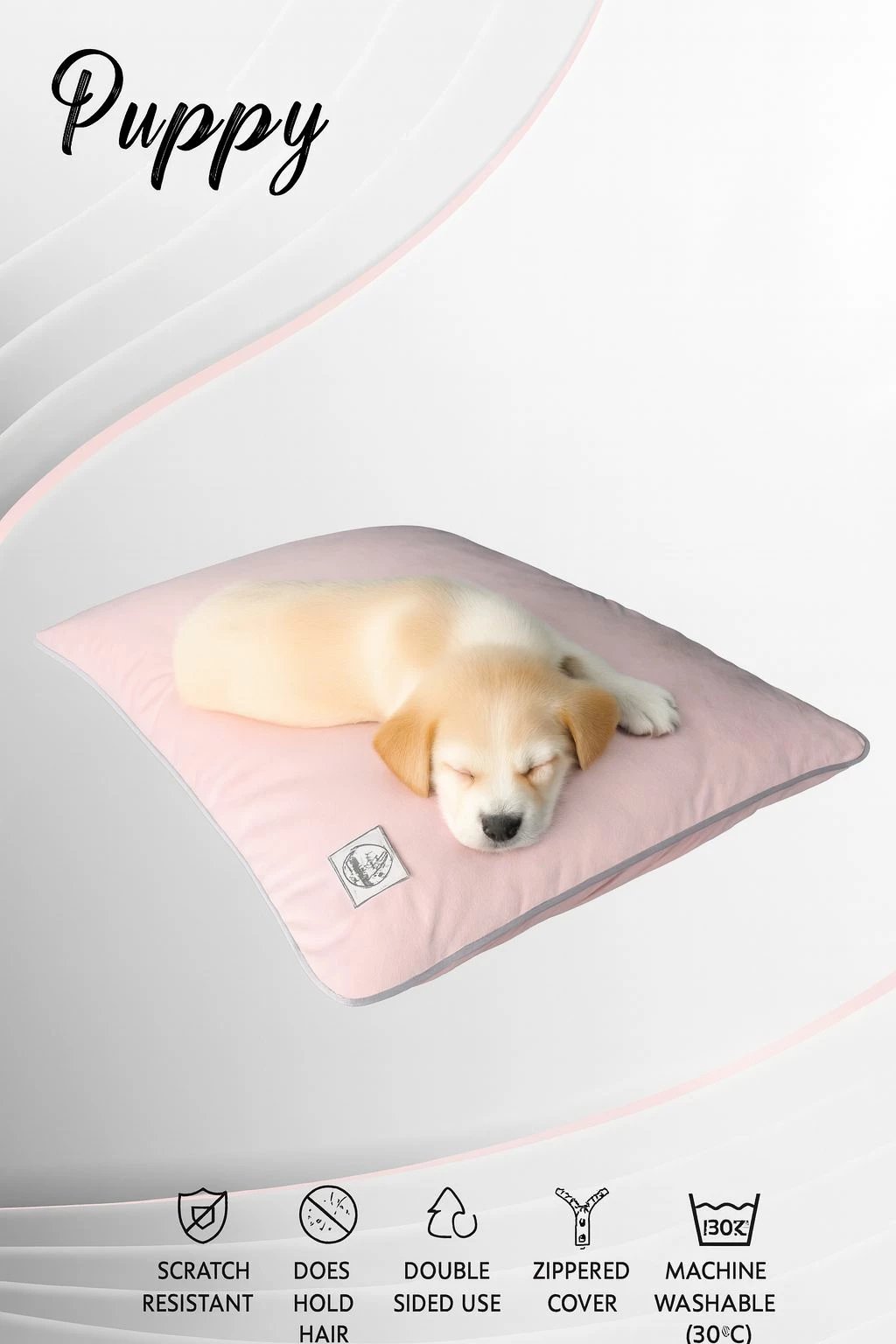 Shtrat për qenush, Paws & Whiskers, rozë e çelët, S