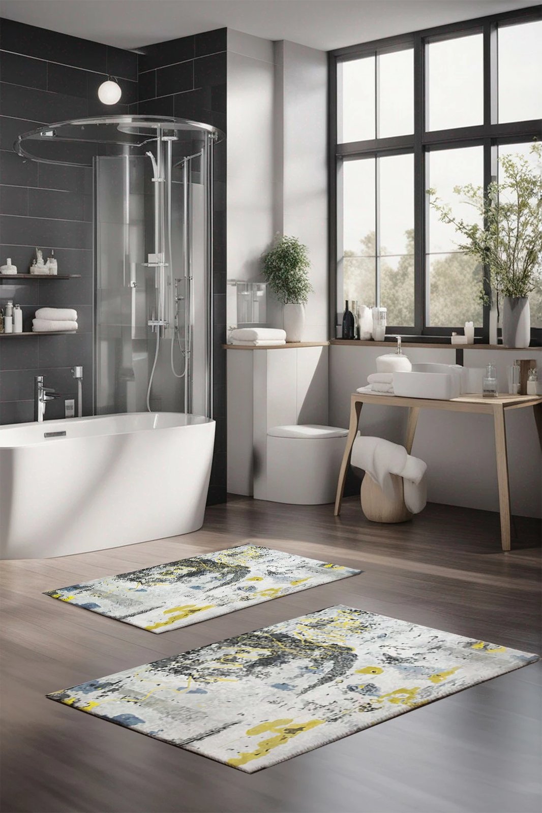 Set tapetash për banjo, shumëngjyrëshe, Mijolnir CT-5015, 2 copë