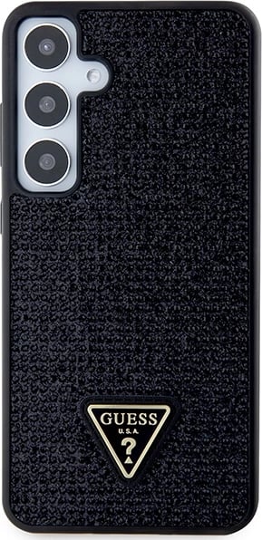 Mbështjellës Guess Rhinestone Triangle për Samsung Galaxy S24+, i zi