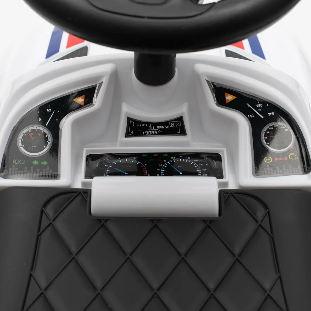 makinë shtytëse (ride-on), Baby Mix, AMBULANCE, me panel zëri dhe shufër drejtimi, rrota të përparme rrotulluese, 12m+, ngarkesë 25 kg, e bardhë