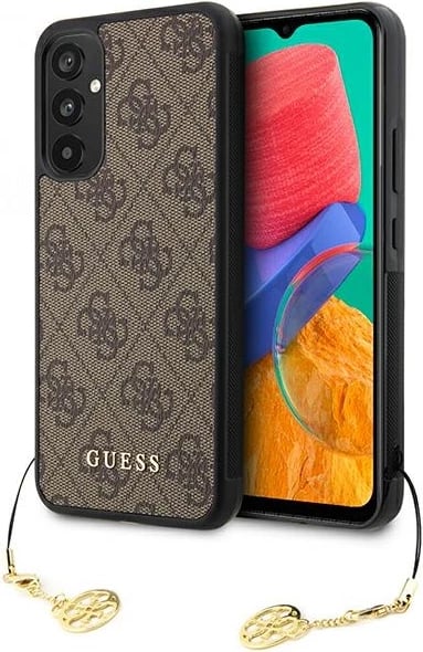 Mbështjellës Guess 4G Charms për Samsung Galaxy A34 5G, kafe Mbështjellës Guess 4G Charms për Samsung Galaxy A34 5G, kafe