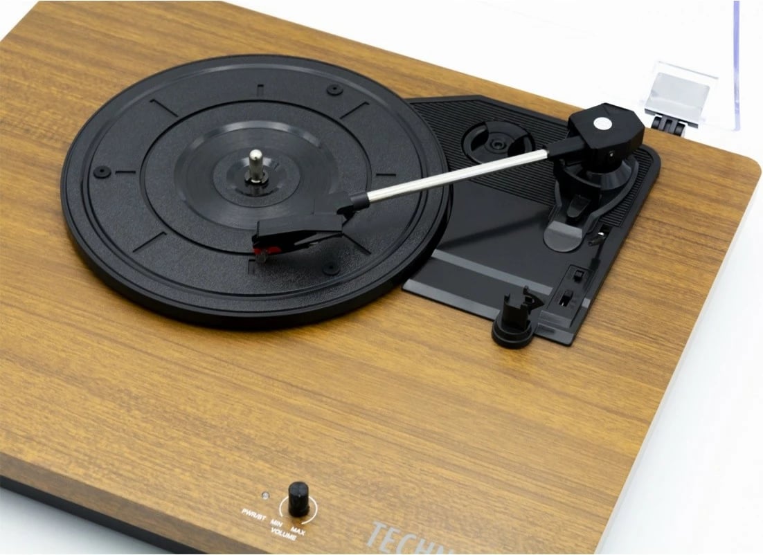 Gramafon Technaxx TX-188 me Bluetooth, 2 altoparlantë stereo, dru
