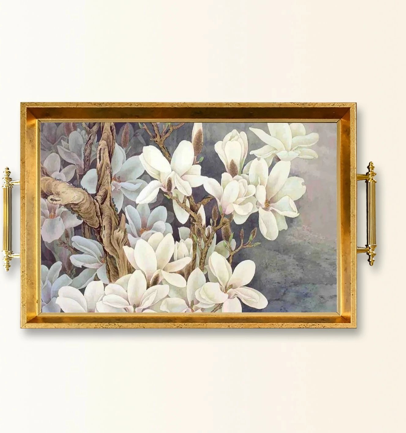 Tabaka xhami me dizajn lulesh, shumëngjyrëshe, TPEA9937 Tabaka xhami me dizajn lulesh, shumëngjyrëshe, TPEA9937