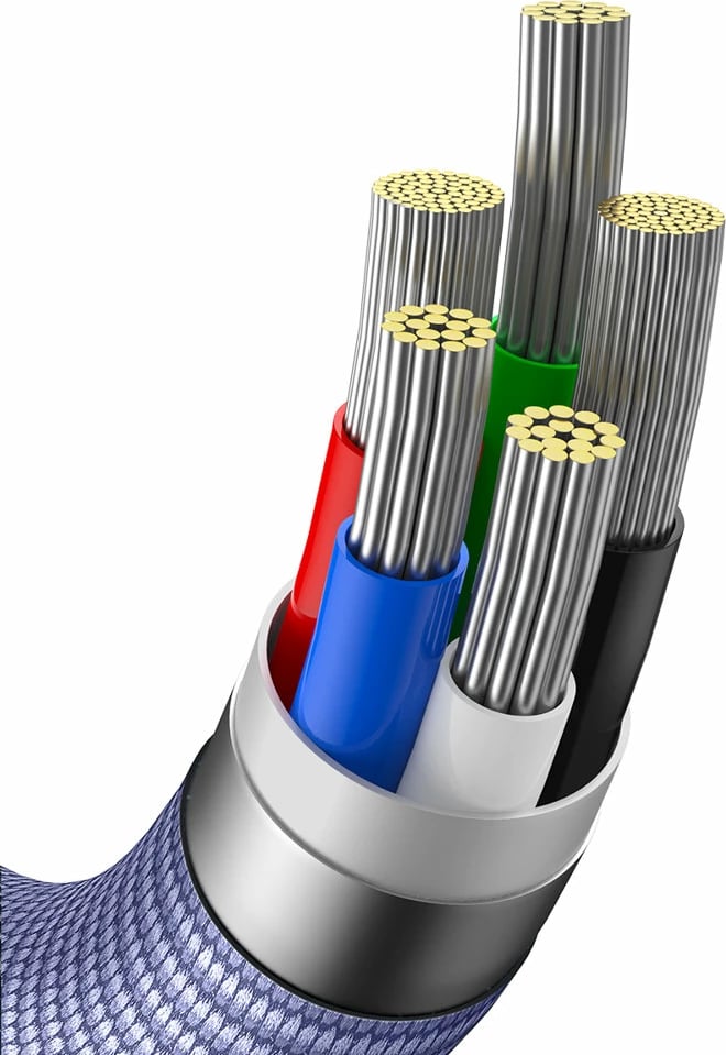 Kabllo Baseus Crystal Shine Series CAJY000305, 2m, Lightning në USB-C, 20W, Vjollcë