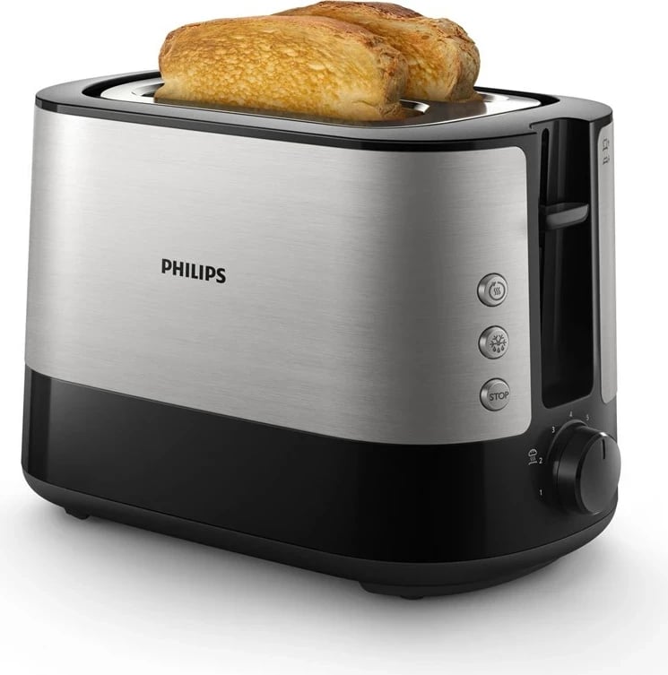 Tostier Philips Viva Collection HD2637/90, 2 feta, Inox/zi Tostier Philips Viva Collection HD2637/90, 2 feta, Inox/zi