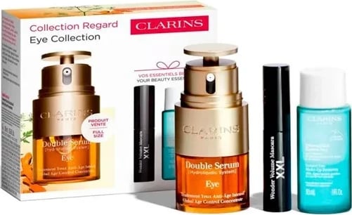 Set për kujdesin e syve Clarins Double Serum Eye me maskarë dhe largues grimi, uniseks