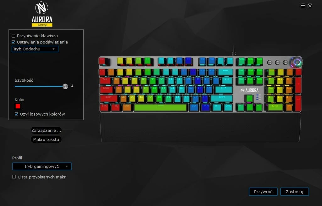 Tastierë mekanike gaming iBOX Aurora K-4, RGB, me kabllo, Titanium