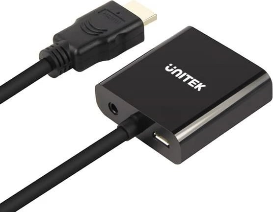 Përshtatëse UNITEK, Y-6333, VGA, 3.5 mm,e zezë