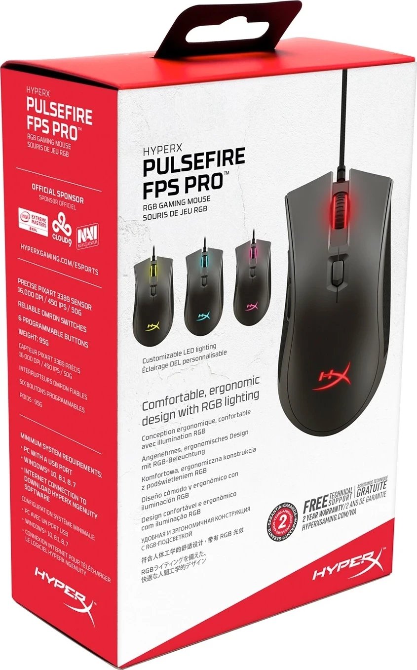 Maus HyperX Pulsefire FPS Pro, USB, 16000dpi, i zi 
