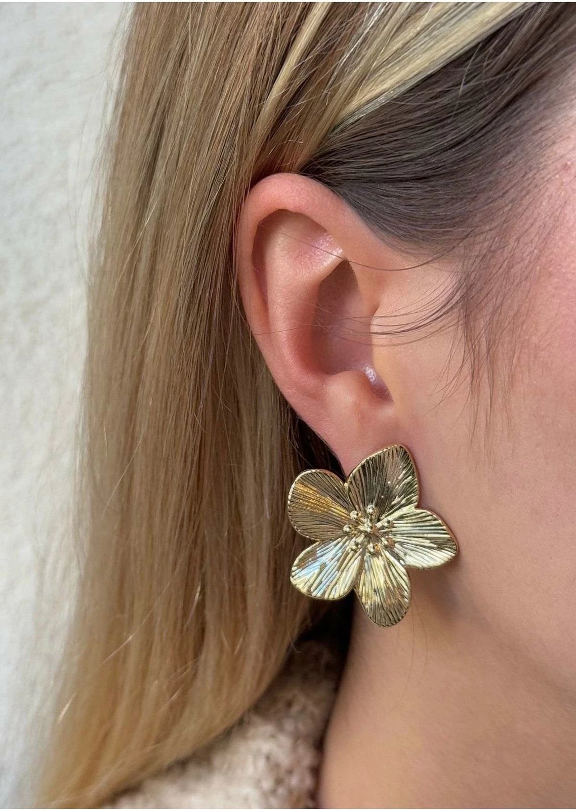 Vathë të artë prej bronzi, dizajn lule, Jumeon, KPEGMSA35054, 3.5cm